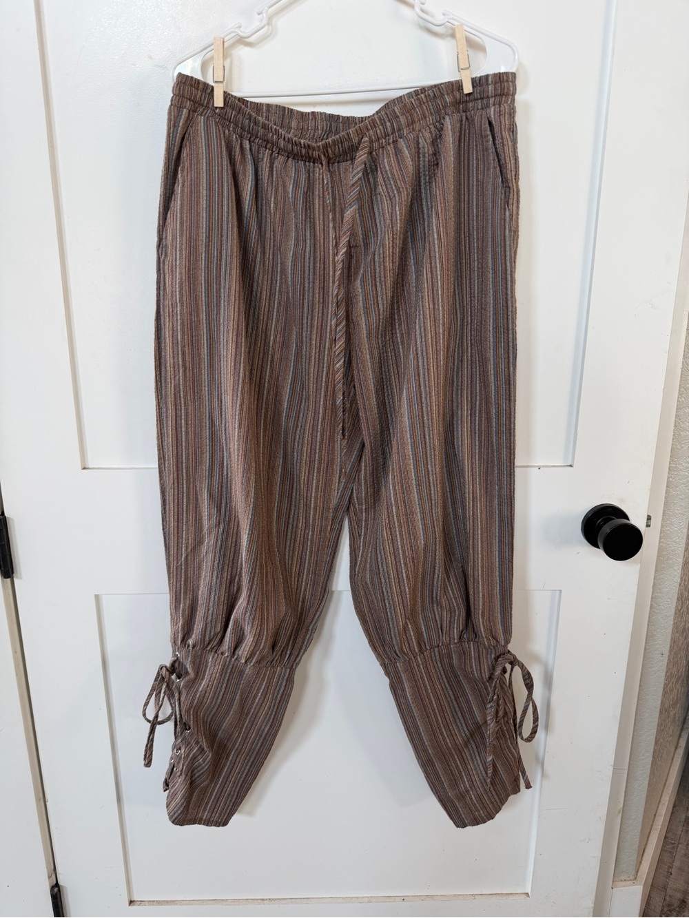 Brown Runcati XL Harem Tie Bottom Pants